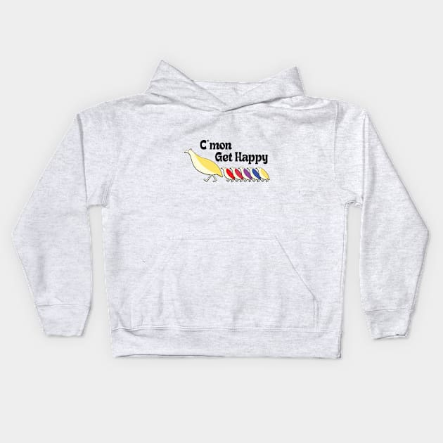 C'mon Get Happy - Vintage Retro Kids Hoodie by RiseInspired